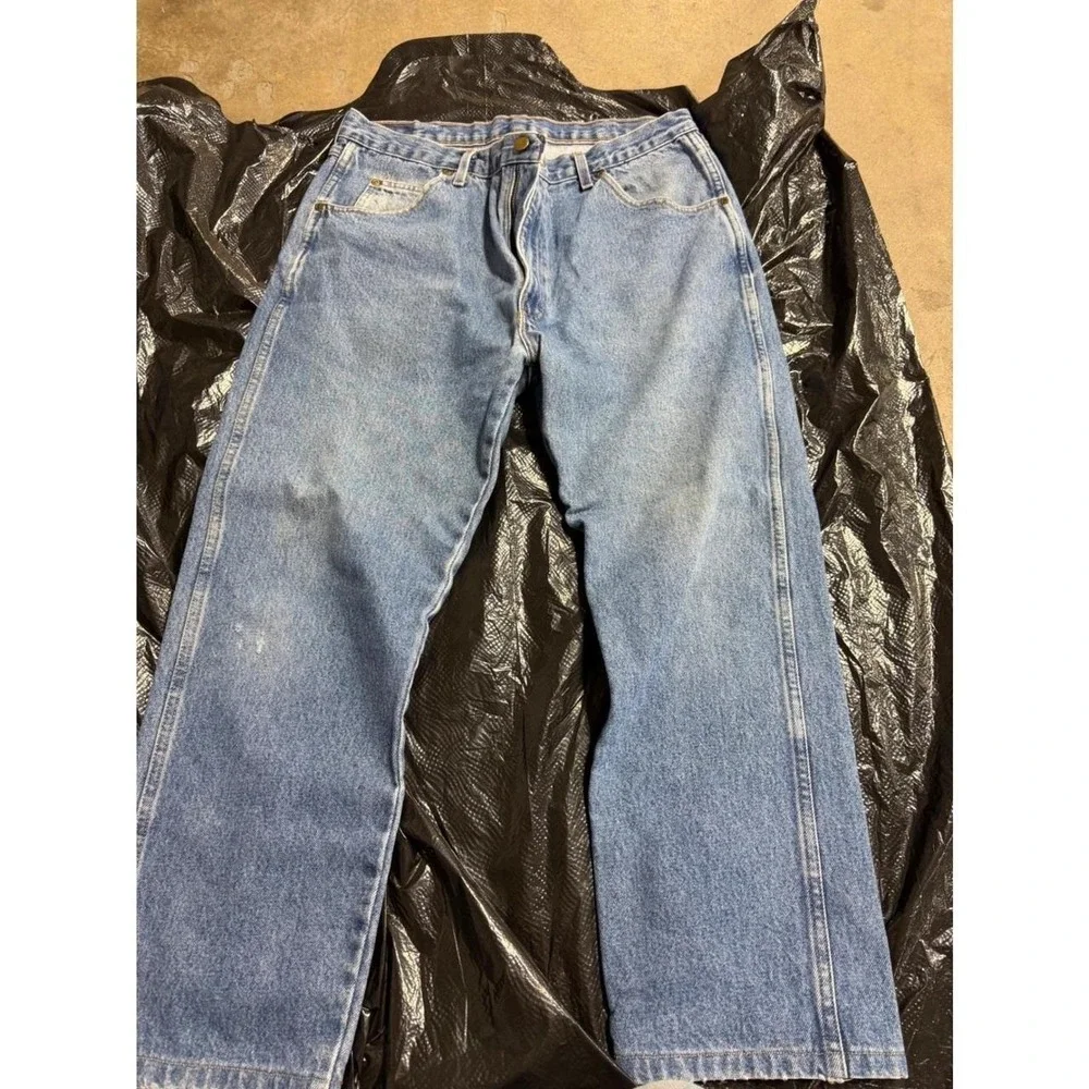 Wrangler Mens Five Star Premium Denim Straight Leg Jeans Light 96501DS 36x30